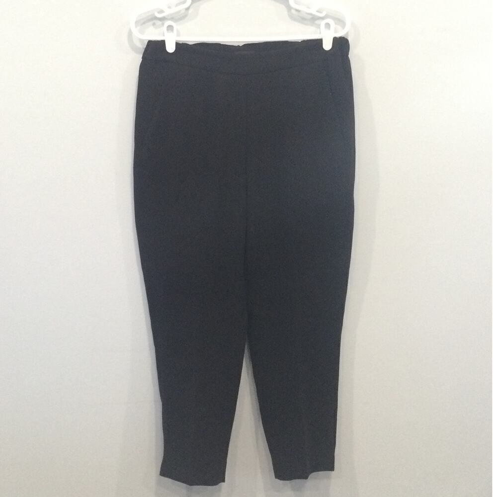 J.Crew Womens Cropped‎ Pants Size 6 Black Classic Corporate Old Money Ankle Work